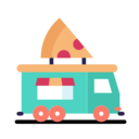 food and restaurant,delivery truck,transportation,fast food,food truck,truck,van,trucking,pizza truck